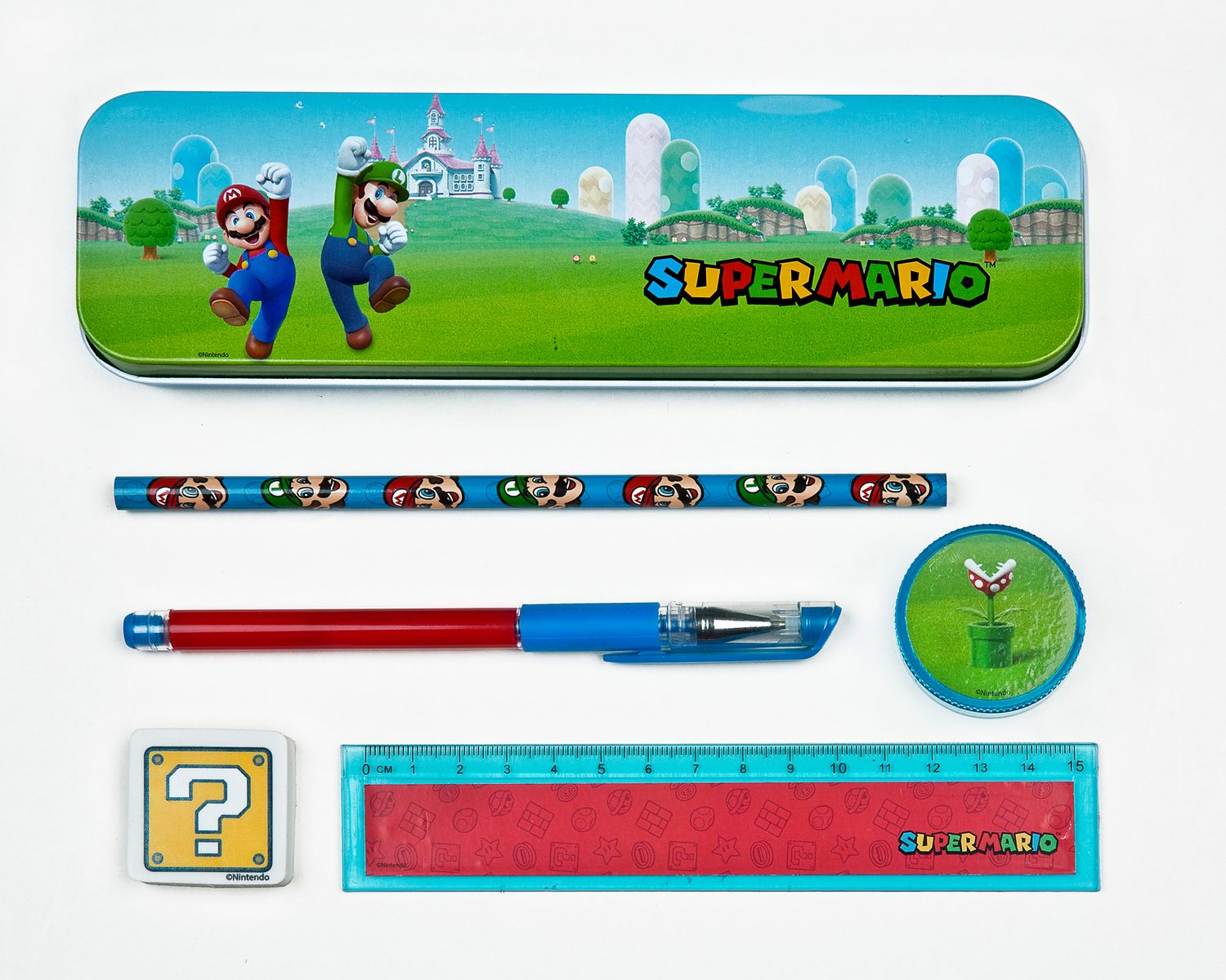 Super Mario - School set, 6 pieces