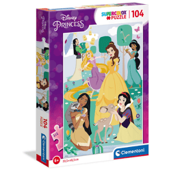 Clementoni 25736 - 104 Teile Puzzle - Supercolor - Disney Princess