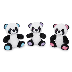 Panda with glitter ears - plush - 3 assorted - 17 cm