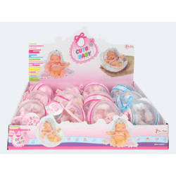 Babypuppe im Ball 20cm 2f Display=12