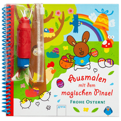 Ausmalen mit dem magischen Pinsel. Frohe Ostern!