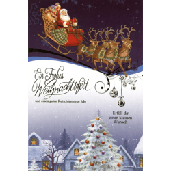 Weihnachtskarten Weihnachtsmann - 100 Stück - 6 Motive