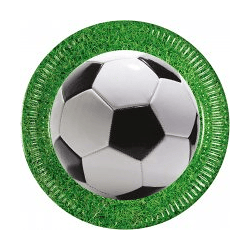 FOOTBALL PARTY - 8 FSC Next Generation Paper Plates 23cm