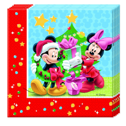 Mickey Christmas - 20 Two-Ply Paper Napkins 33x33cm