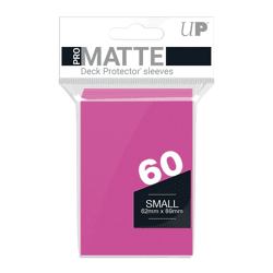 Bright Pink PRO-Matte Small Deck Protector Sleeves (60)