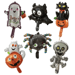 Folienballons Halloween - 6-fach sortiert