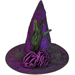 HEXENHUT MIT BLUMEN UND FEDERN