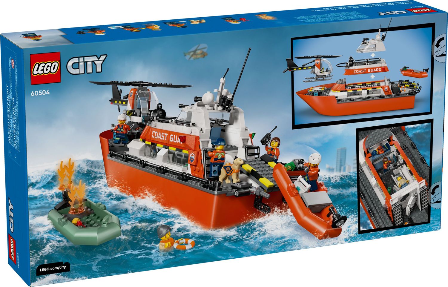LEGO&reg; City Exploration - Rettungsboot der K&uuml;stenwache mit Hubschrauber (742 Teile)