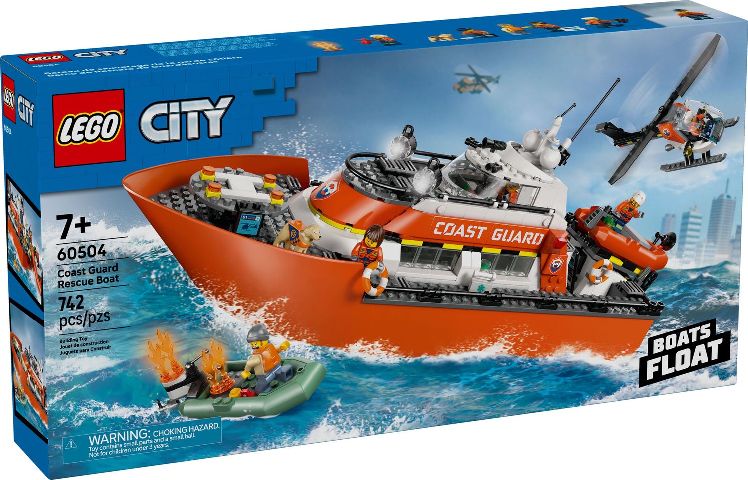 LEGO&reg; City Exploration - Rettungsboot der K&uuml;stenwache mit Hubschrauber (742 Teile)