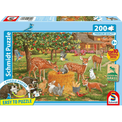 Grass fiber children's puzzle - Animal picnic - 200 pieces