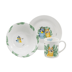 Bluey - Geschenkset mit Teller, Schale und Tasse - 3er Set