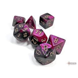 Chessex: Gemini Black-Purple/gold Polyhedral 7-Dice Set