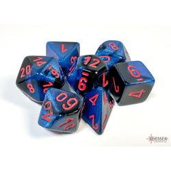 Chessex: Gemini Black-Starlight/red Polyhedral 7-Dice Set