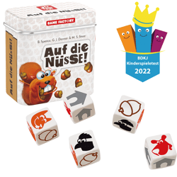 Auf die Nüsse im Blister - 6er Display - Würfelspiel