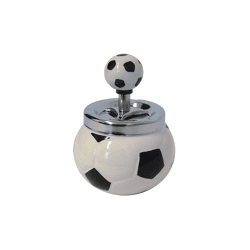 Fußball - Keramik-Dreh-Aschenbecher - 10,5 x 14 cm