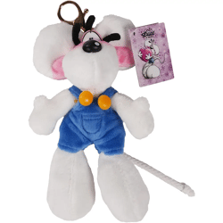 Diddl Plüsch Schlüsselanhänger Diddl in blauer Latzhose 15 cm