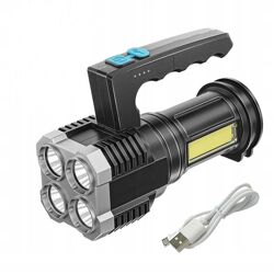 LED Flashlight - USB Rechargeable - Handlamp - LED COB flashlight