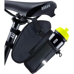 AARON Fahrrad Satteltasche mit Flaschenhalter wasserabweisend Reflektor Fahrradtasche