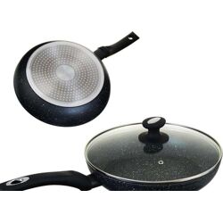 Ceramic Frying Pan with Lid 30 CM - 3-Layer Non-Stick Coating