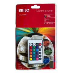 Brilo 3 Meter LED SUPERLINE XL LED Streifen Farbwechsel, selbstklebend und kürzbar, Fernbedienung