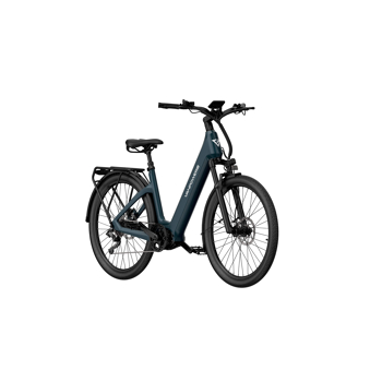Vanpowers Urban Glide Ultra E-Bike Schieferblau Größe L Tiefeinsteiger, 110 km Reichweite & 25 km/h, Fahrrad