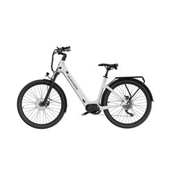 Vanpowers Urban Glide Ultra E-Bike Perlweiß Größe L Tiefeinsteiger, 110 km Reichweite & 25 km/h, Fahrrad