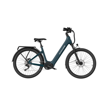 Vanpowers Urban Glide Ultra E-Bike Schieferblau Größe S Tiefeinsteiger, 110 km Reichweite & 25 km/h Fahrrad