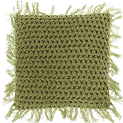 Unique Living kussen Tufo olive green 45 x45 cm