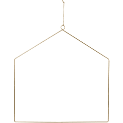 H&S Collection hangdecoratie Huis goudkleurig 42 cm