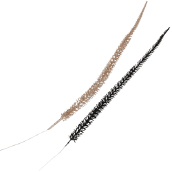 Kunsttak Shine Penni zwart/champagnekleurig 52 cm set van 12