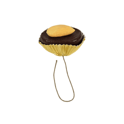 Decoratie hanger/steker Bonbon met amandel noot 4,5 cm