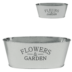 Bloempot aluminium 27 cm 2 assorti