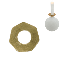 Stjernsund kaarsenring Loua messingkleurig 5,5 cm