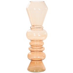 Light en Living vaas Livon glas perzik 44,5 cm