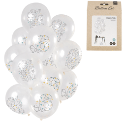 Ballonnen Origami cijfer 6 jaar 30 cm set van 12