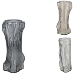 Vaas Tree grijs 14 cm 3 assorti