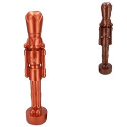 Beeld kaarsenhouder notenkraker koper/bronskleurig 36 cm 2 assorti