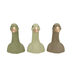 Beeld Duck Head groen 14 cm 3 assorti