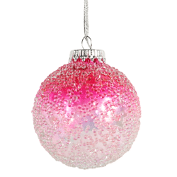 Wilko kerstbal roze 9 cm 4 stuks