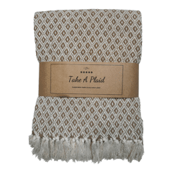 Take a Plaid 56 recycled cotton beige 130 x 180 cm