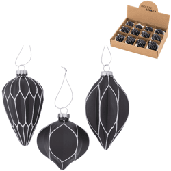 Boltze kerstbal Grapho 11,5 cm 3 assorti