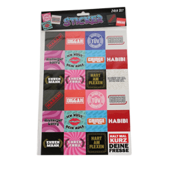 Stickervel 29 cm set van 24