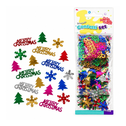 Kerst confetti metallic 3 x 7 gram