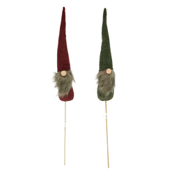 Gnome on a stick 95 cm 2 assorted