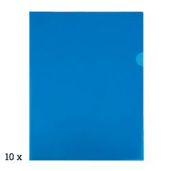 Zichtmap L-model blauw A4 10 stuks