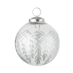 J-Line Weihnachtskugel aus Glas „Chloe“, 10 cm