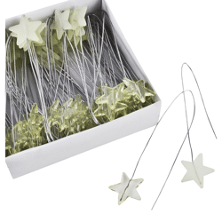 Decoratie steker ster groen 40 cm 72 stuks