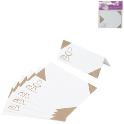 Kaarten religie wit/bruin 10 cm 6 stuks