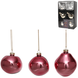 Xmas by Moos kerstballen roze 8 cm 6 stuks