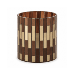 J-Line theelichthouder Chic bruin 8 cm